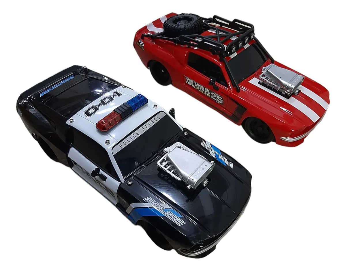 Pachet de 2 Mașini de Poliție și Tâlhari Radiocomandate 1:16  Speed ​​& Go Police and Robber [8]