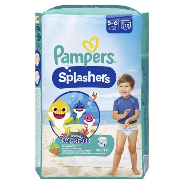 Pachet Promo - Scutece chilotel Bebelusi  pentru Apa-  Bazin pentru Inot- Piscina - Strand - Mare,  Pampers Splashers Marimea 5, 14+ kg, 2 x 10 buc / Pachet [3]