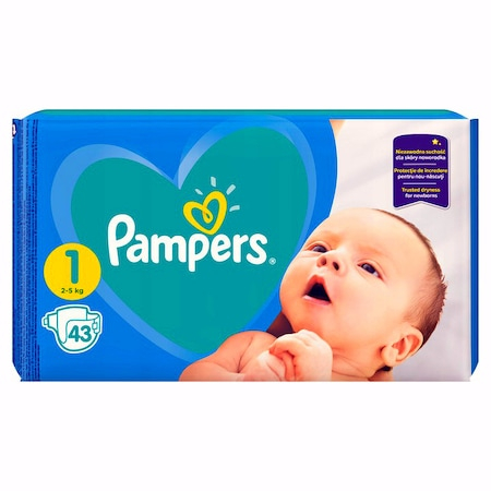 Pachet Scutece Pampers Active Baby Giant Pack, Nr. 1, 2-5 kg, 86 Buc si Servetele Pampers 52 Buc [2]