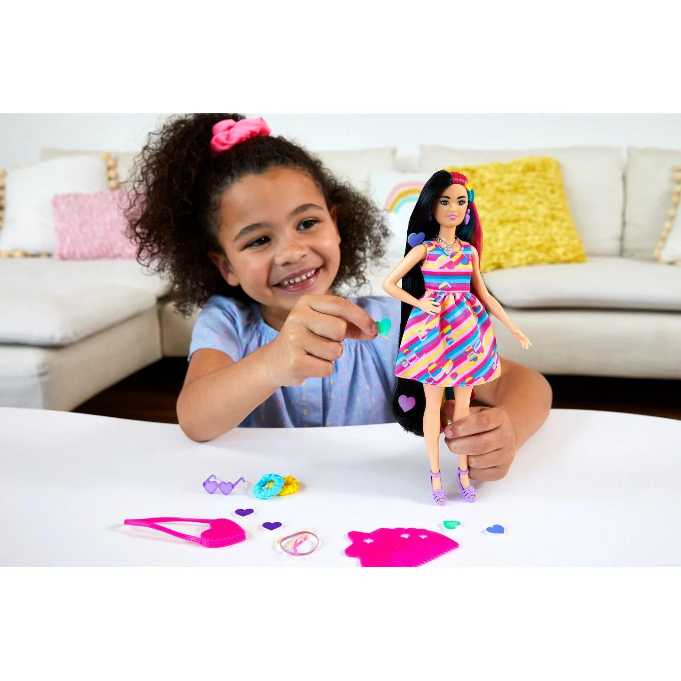 Papusa Barbie Totally Hair Barbie Bruneta – Beauty Lounge - Salon de Infrumusetare [6]