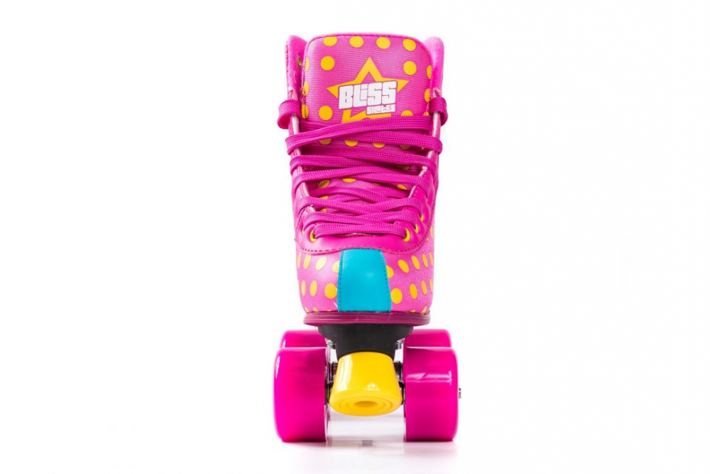 Patine cu Rotile  pentru  Fetite  -  Linie Moderna cu Buline,   Culoare Roz /Pink [5]