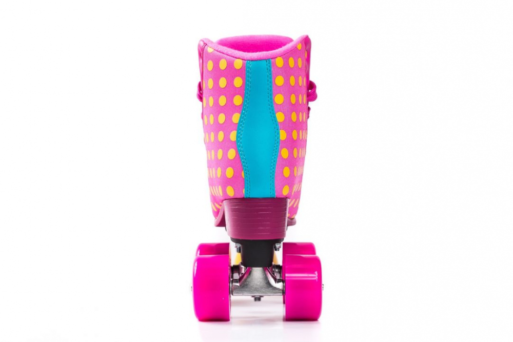 Patine cu Rotile  pentru  Fetite  -  Linie Moderna cu Buline,   Culoare Roz /Pink [6]