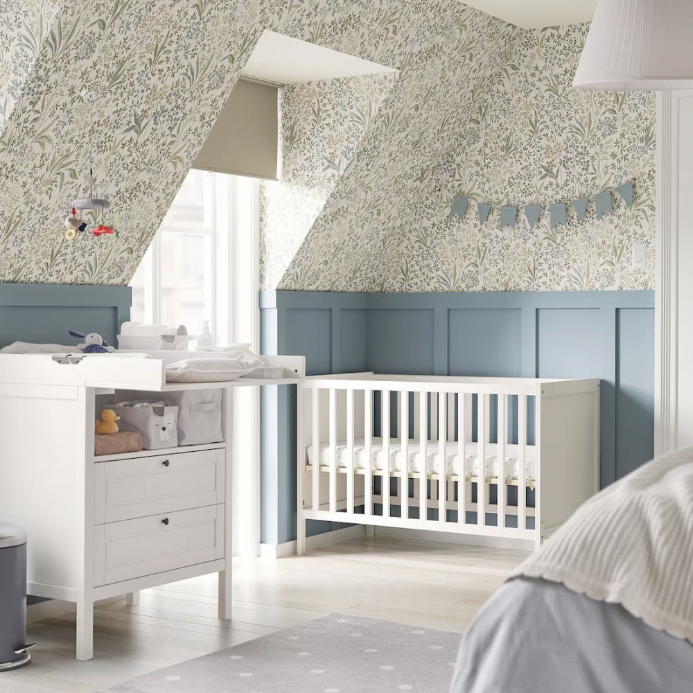Patut pentru Bebelusi - Smart  Co-Sleeper -  Laterala Detasabila ,  100% Lemn  Masiv de Fag,, 3 Nivele  de Inaltime,  120x60 CM [6]