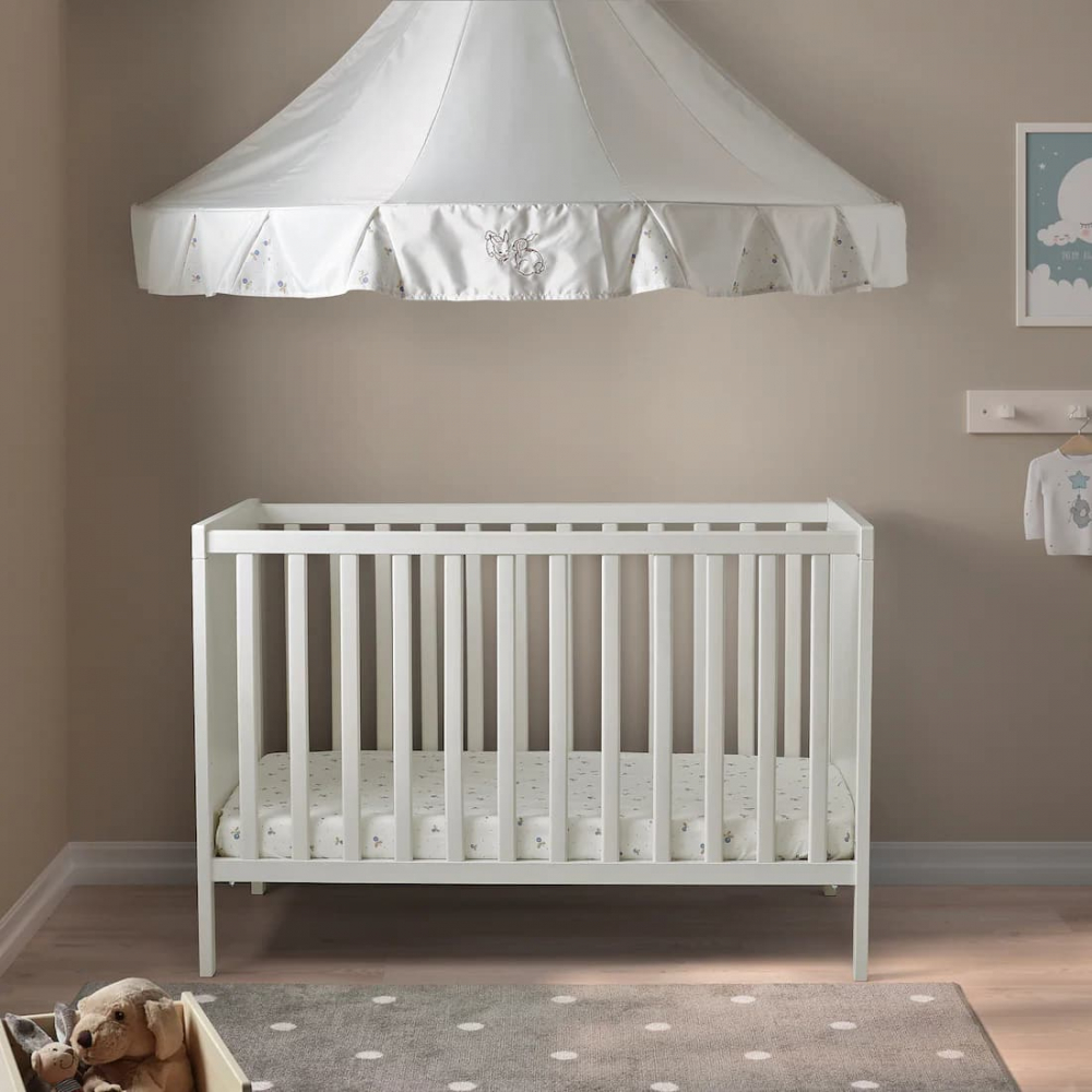 Patut pentru Bebelusi - Smart  Co-Sleeper -  Laterala Detasabila ,  100% Lemn  Masiv de Fag,, 3 Nivele  de Inaltime,  120x60 CM [9]