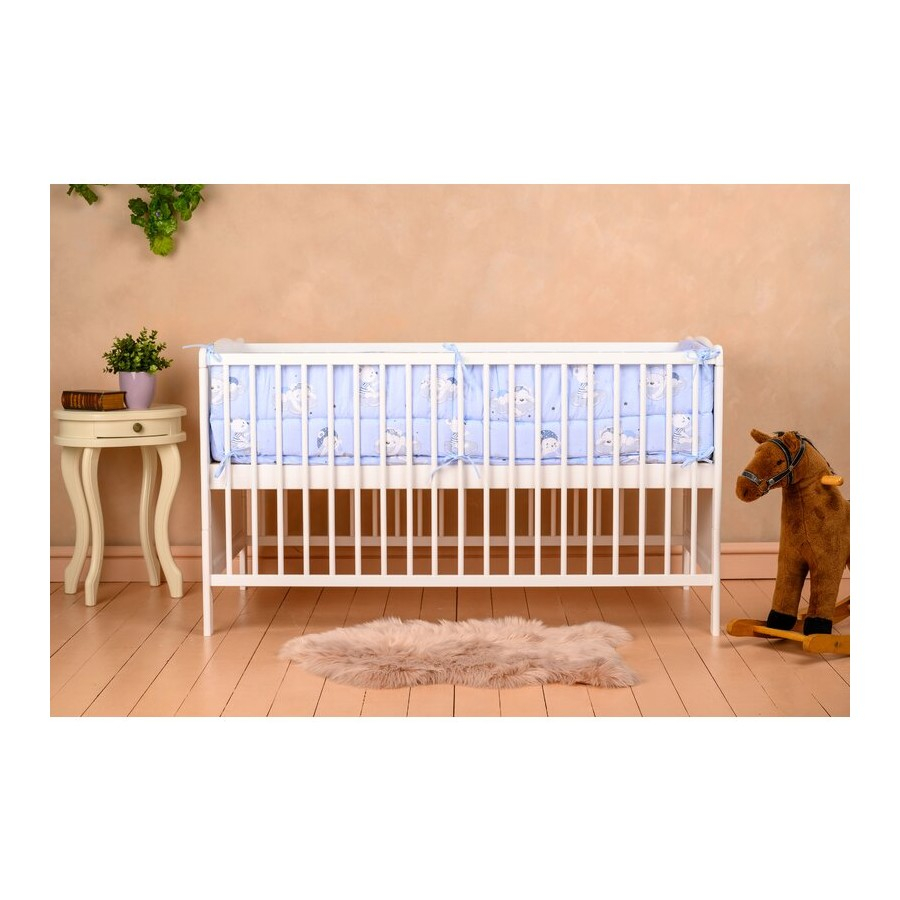 Patut din Lemn din Lemn Masiv de Fag -  Co - Sleeper  Multifunctional - Transformabil in Pat Junior Utilizabil pana la 6-7 Ani , Dimensiune 120x60  CM - ALB [11]