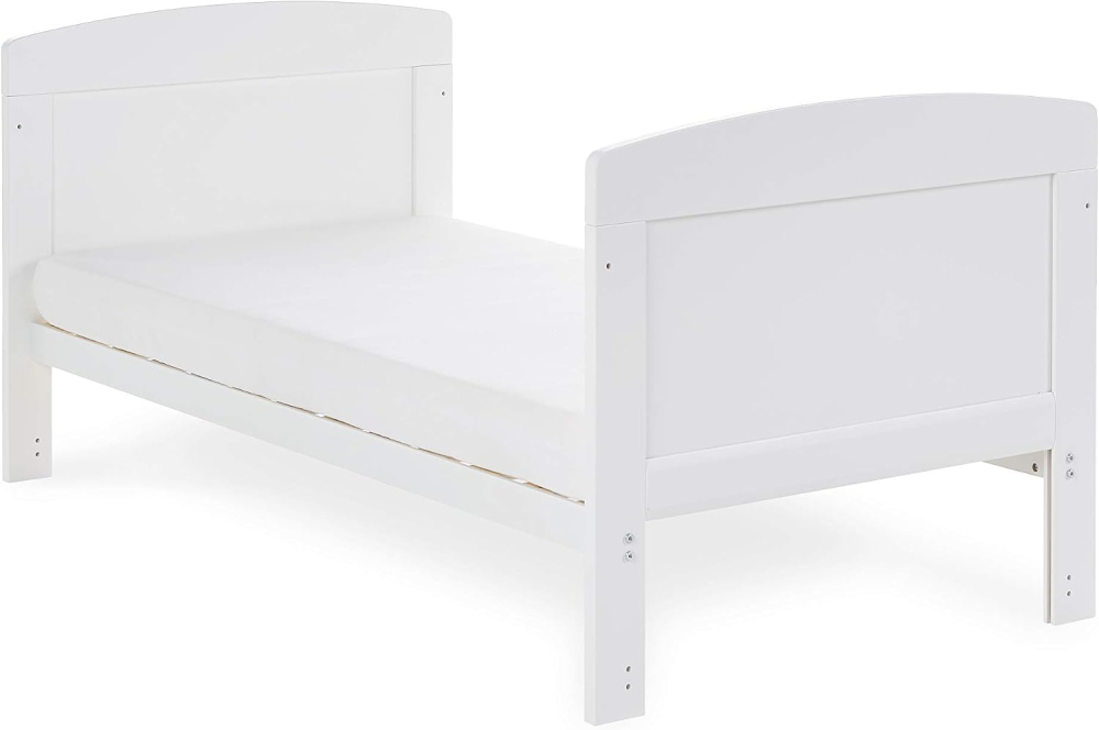 Patut din Lemn  pentru Bebelusi 2 in 1 Multifunctional Transformabil in Pat pentru Juniori, Sina speciala pentru Dentitie, 120 x 60 CM [10]