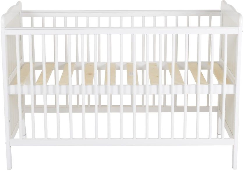 Patut 2in1 pentru Bebelusi si Juniori - Smart  Co-Sleeper -  Laterala Detasabila ,  Tranformabil in Pat Junior,  100% Lemn  Masiv de Fag,, 3 Nivele  de Inaltime,  120x60 CM - Alb [12]