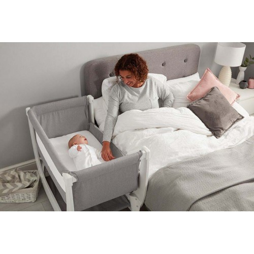 Patut Pliant 2 in 1 DeLuxe pentru bebelusi si copii, 2 Nivele si Margini de Catifea , Laterala Culisanta si Intrare Laterala , Masuta de Infasat , Gry cu Albastru [11]