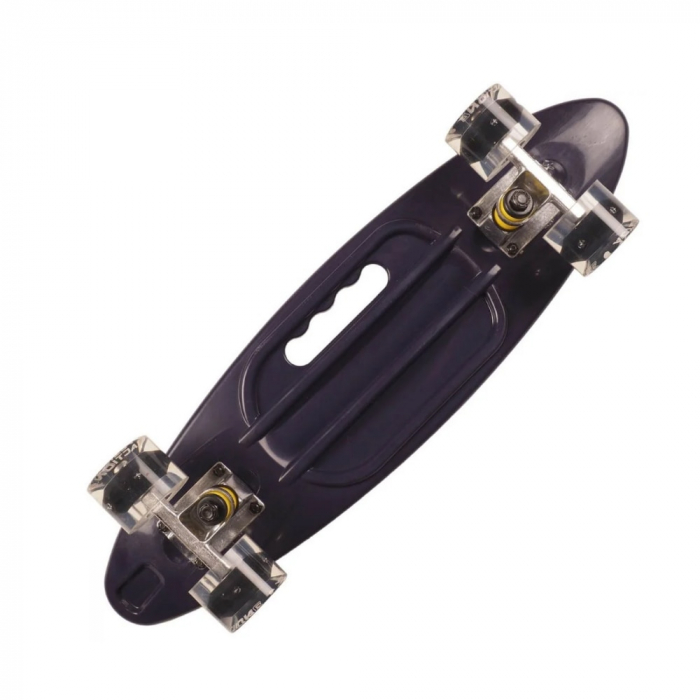 Penny board portabil cu roti luminoase, ABEC-7, Street King, violet inchis, eduBEBE, M9-4B [4]