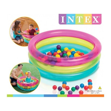 Piscina copii INTEX, 1-3ani, diametru 86 cm, inaltime 25 cm + 50 bile incluse [2]