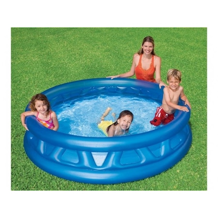 Piscina gonflabila pentru copii, rotunda, albastra, 188 x 46 cm [4]