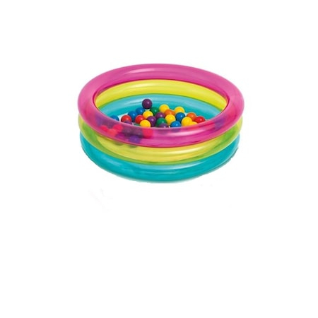 Piscina gonflabila cu 50 de bile colorate pentru copii, dimensiune 86 cm, Multicolor [1]