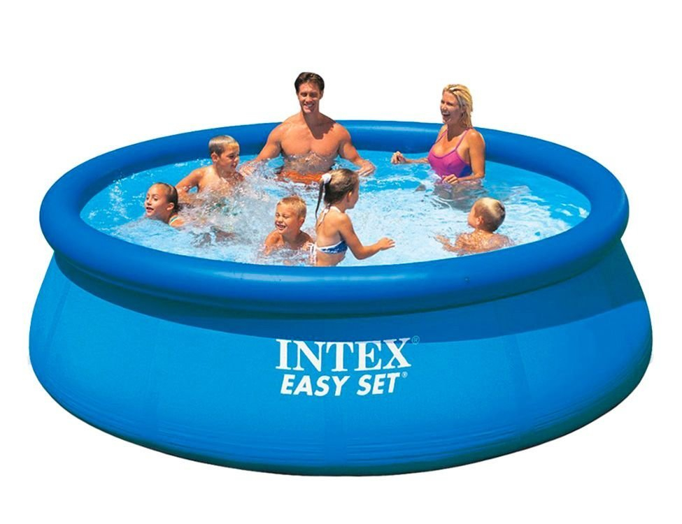 Piscina Rotunda  Gonflabila  pentru  Relaxare in Familie  Intex  Family Easy Set, Material PVC Rezistent Triplu X  -  Dimensiune  244 x 61 CM [6]
