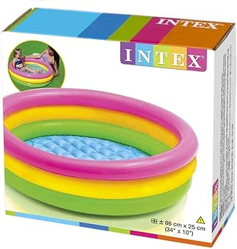 Piscina gonflabila  pentru Bebelusi,  tip Cadita de Curte si Gradina ,85x25 cm , Curcubeu [2]