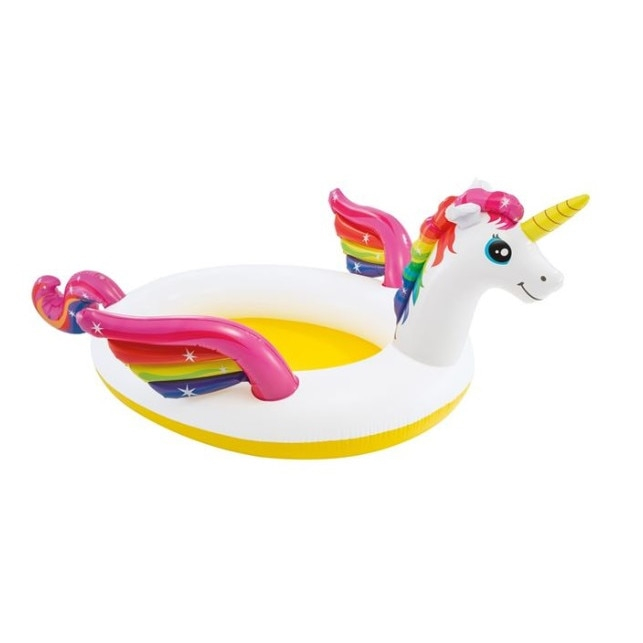 Piscina gonflabila pentru copii, de curte si gradina, 2.7x1.9x1 m, multicolor [1]
