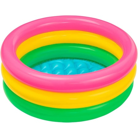 Piscina gonflabila pentru copii, Vinil, 61x22cm, 1-3 ani, Multicolor [1]