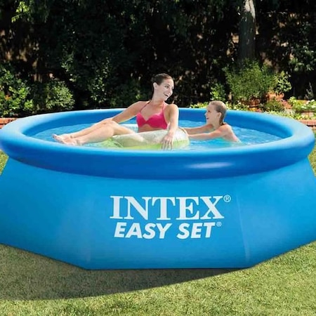 Piscina gonflabila rotunda Gradina, Curte, Asamblare rapida 10 minute, PVC rezistent, Fast Summer, Intex [9]