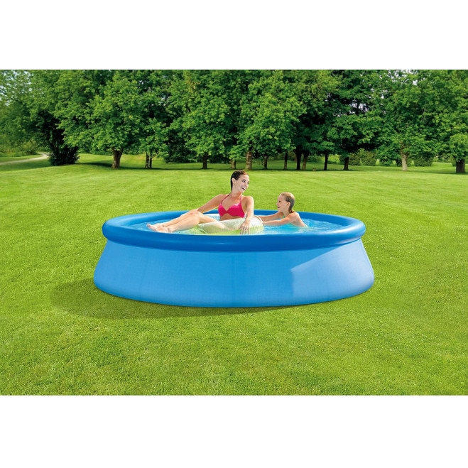 Piscina gonflabila SOLTOY® rotunda, bazin XXL 244 x 61 cm, ideala pentru familie, material PVC rezistent [3]