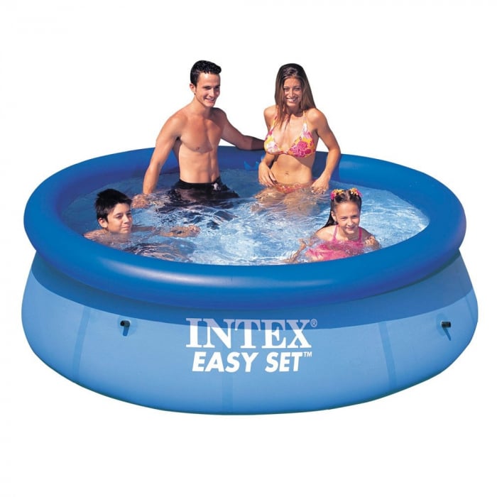 Piscina Intex Easy Summer Best Time, 244 x 61 cm, culoare albastru alb instalare rapida [2]