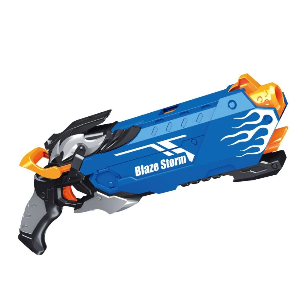 Pistol Top Gun Blaze Storm cu Raza Lunga de Actiune,  5x Bile Moi din Burete, Albastru [5]