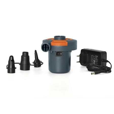 Pompa aer pentru produse gonflabile, confectionata din PVC, electrica 12V AC/DC, Bestway 62142 si 3 adaptoare [2]