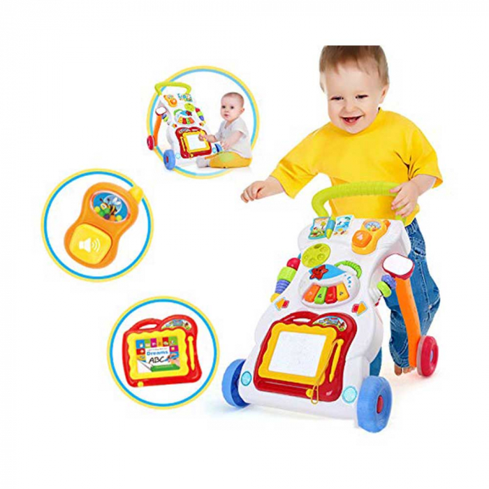 Premergator Carucior Baby Walker AKU Multifunctional, Muzica si lumini Jucarie pentru copii Baby AK6356 [5]