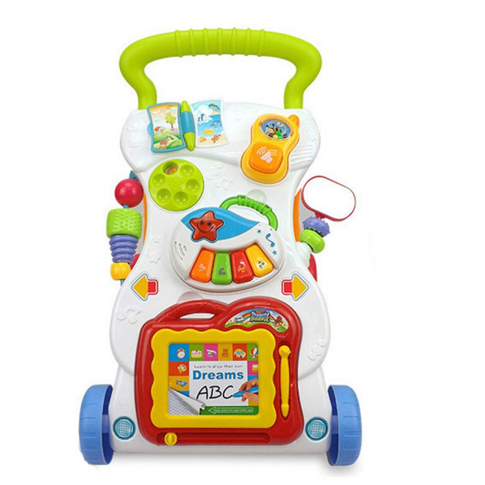 Premergator Carucior Baby Walker AKU Multifunctional, Muzica si lumini Jucarie pentru copii Baby AK6356 [6]