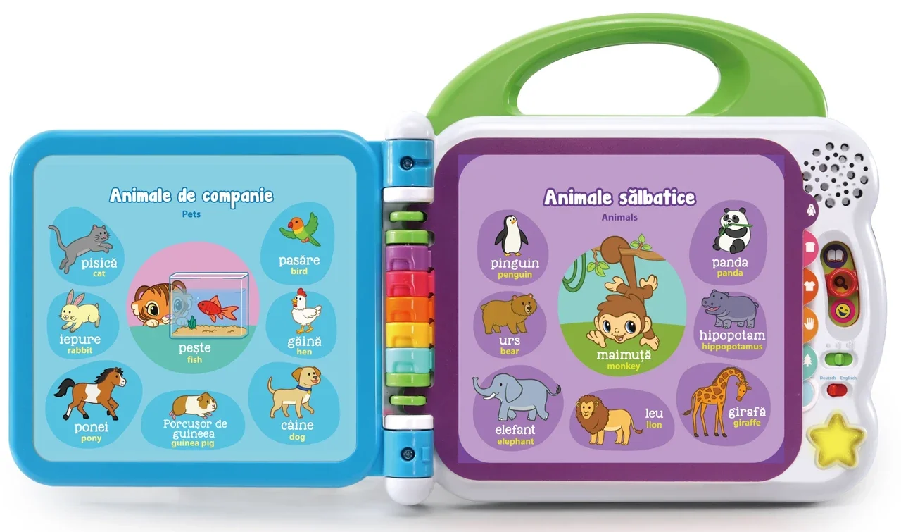 Prima mea Carte Ilustrată Interactivă, 100% Bilingvă in Limba Romana si Engleza cu 100 de Cuvinte si Propozitii, 1-5 ani, Vtech Toodler [4]