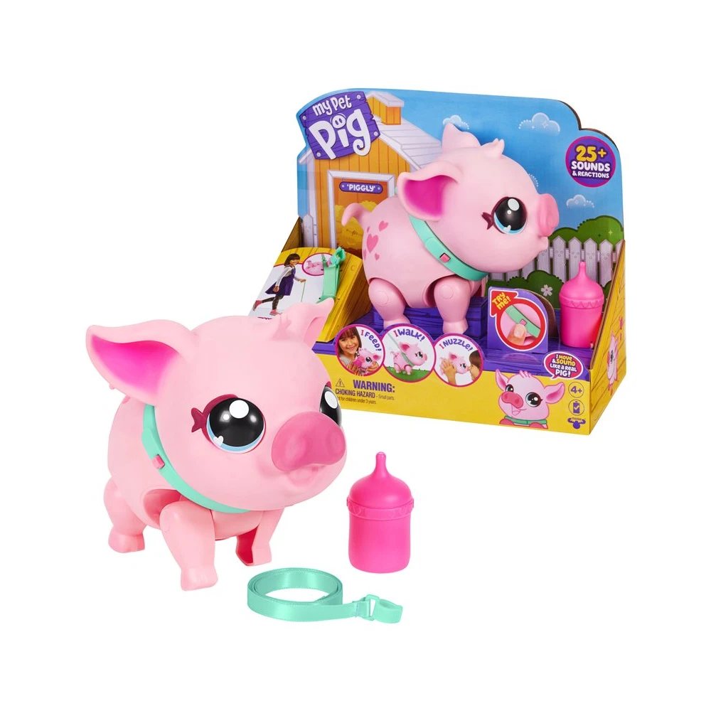 Purcelus Interactiv Lucky The Piggy  cu 25 Sunete si Reactii  Amuzante,  Live Pets My Pets Piggly - Giochi Preziosi [2]