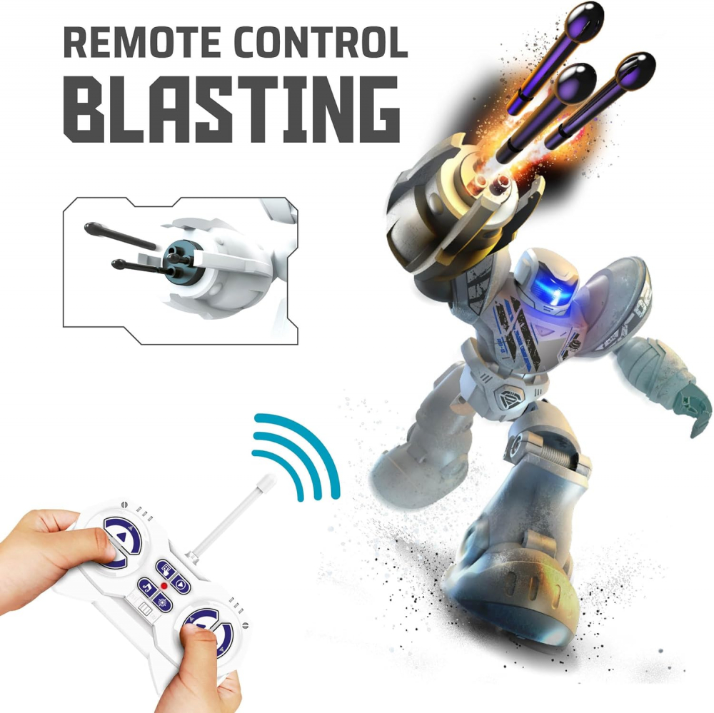 Robot Interactiv -  Super Robo Blast , Inteligenta Artificiala  20 de Actiuni si Expresii Faciale LED,  Efecte Sonore Robotizate [2]