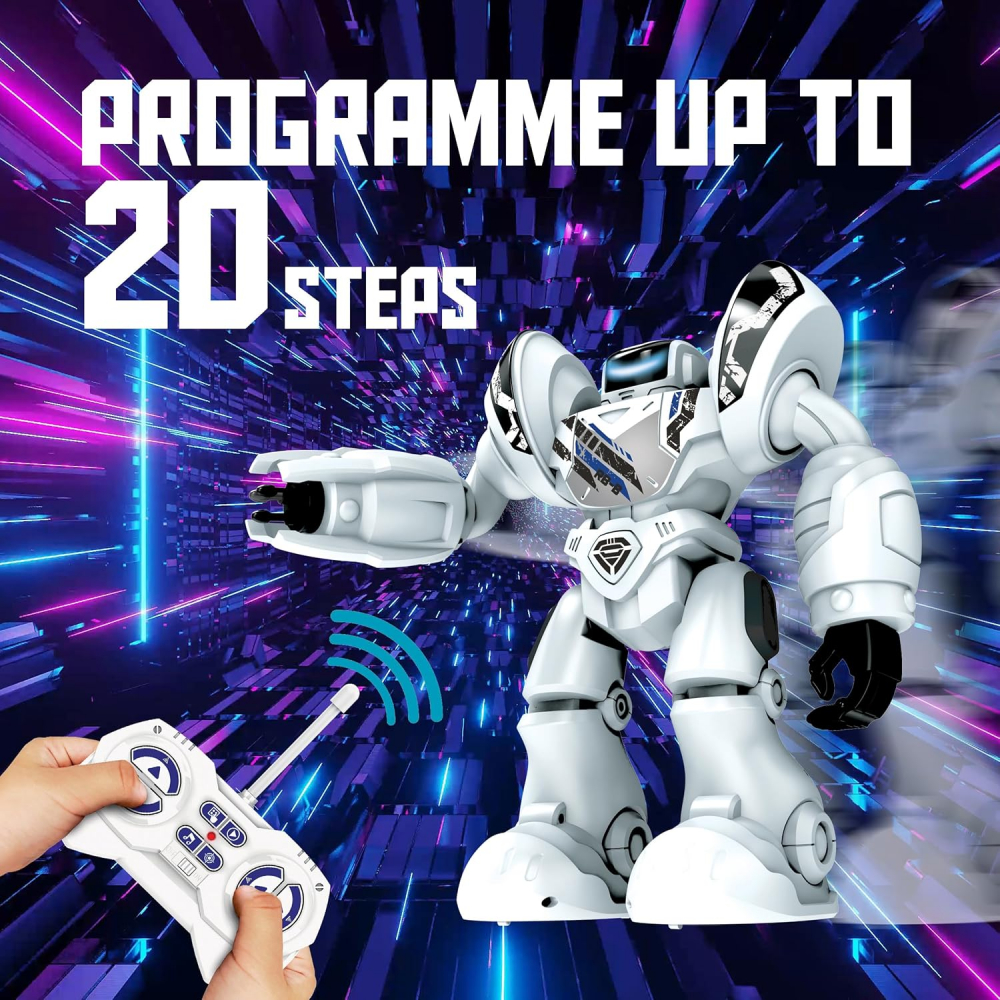 Robot Interactiv -  Super Robo Blast , Inteligenta Artificiala  20 de Actiuni si Expresii Faciale LED,  Efecte Sonore Robotizate [5]