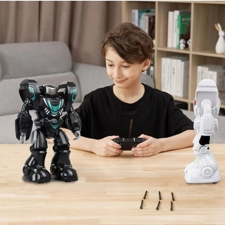 Robot Interactiv -  Super Robo Blast , Inteligenta Artificiala  20 de Actiuni si Expresii Faciale LED,  Efecte Sonore Robotizate [14]