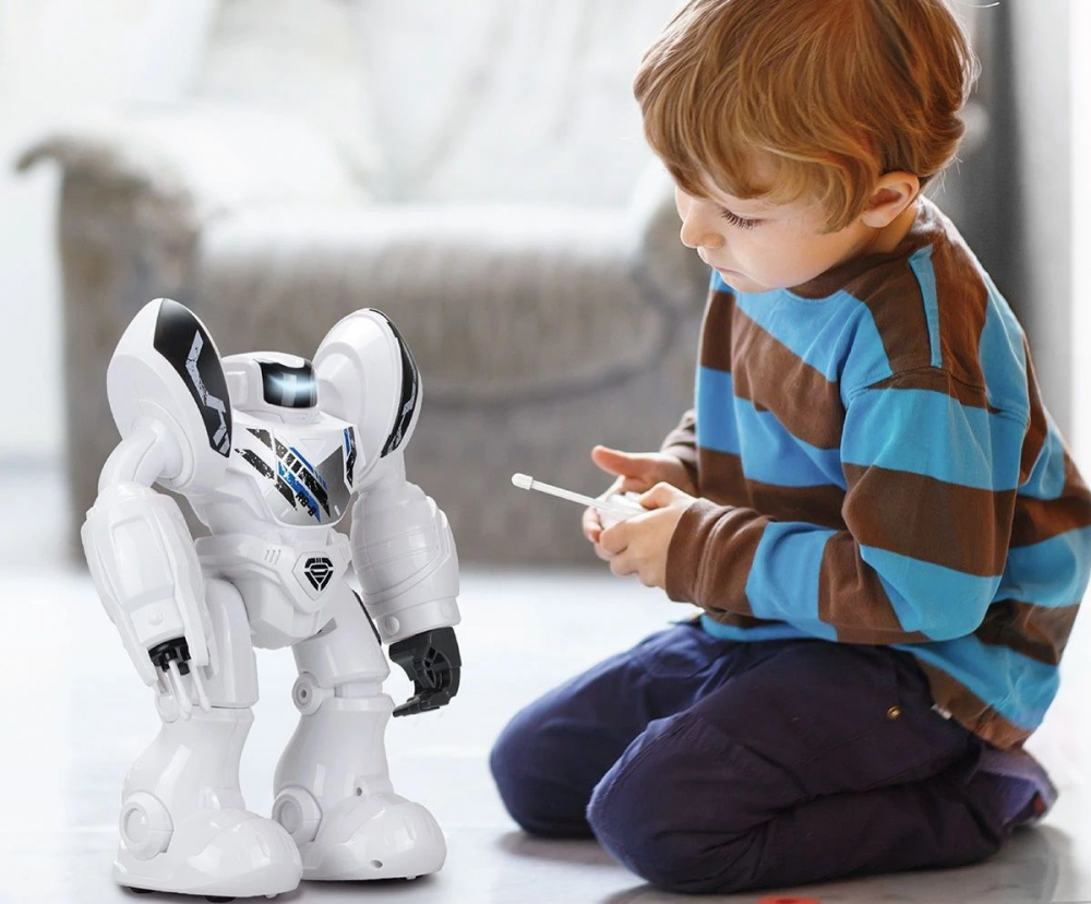 Robot Interactiv -  Super Robo Blast , Inteligenta Artificiala  20 de Actiuni si Expresii Faciale LED,  Efecte Sonore Robotizate [13]
