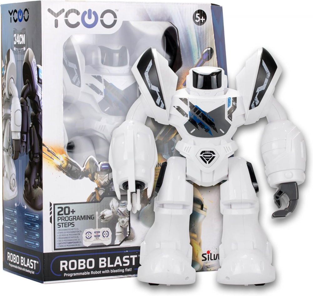 Robot Interactiv -  Super Robo Blast , Inteligenta Artificiala  20 de Actiuni si Expresii Faciale LED,  Efecte Sonore Robotizate [18]