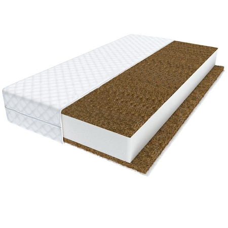 Saltea pentru Bebelusi -  Somn Usor, Fibra de Cocos, Husa Bumbac 100% ,  Antibacteriana, Antialergica & Lavabila , 120x60x8 CM [2]