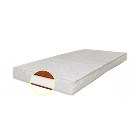 Saltea pentru Bebelusi -  Somn Usor, Fibra de Cocos, Husa Bumbac 100% ,  Antibacteriana, Antialergica & Lavabila , 120x60x8 CM [6]