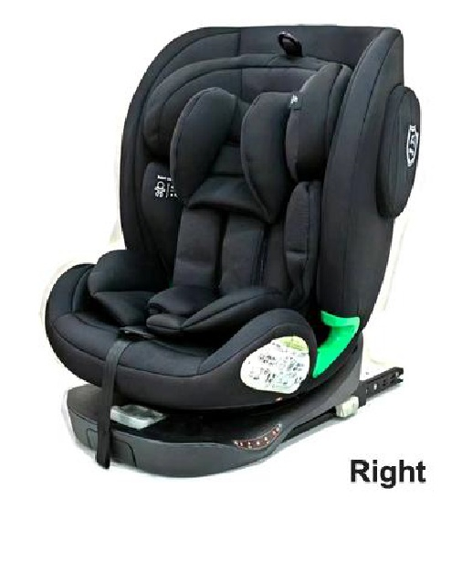 Scaun Auto Rotativ 360 Grade Easy Turn cu Pozitie de Somn si  Sistem Isofix  Omologat ISize R129 , Top Tether, Tetiera Reglabila  -  40-150 CM sau 0-12 ANI  - Diamond Black [2]
