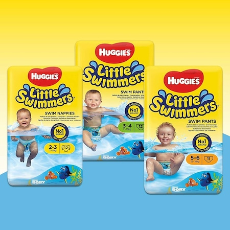 Scutece-chilotel pentru Apa, Bazin, Strand, Piscina, Huggies, 3x pachete, Marime 2-3, 4-5, 5-6, 35 bucati [2]