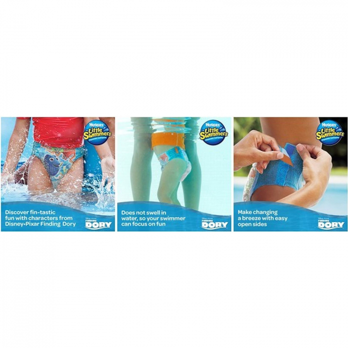 Scutece-chilotel pentru Apa, Bazin, Strand, Piscina, Huggies 5-6, 12-18 Kg, 2 pachete x 11, 22 bucati [4]