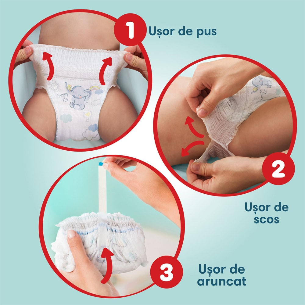 Scutece-chilotel Premium Care Pants Value Pack, marimea 4, 9-15 kg, 38 buc, Pampers [4]