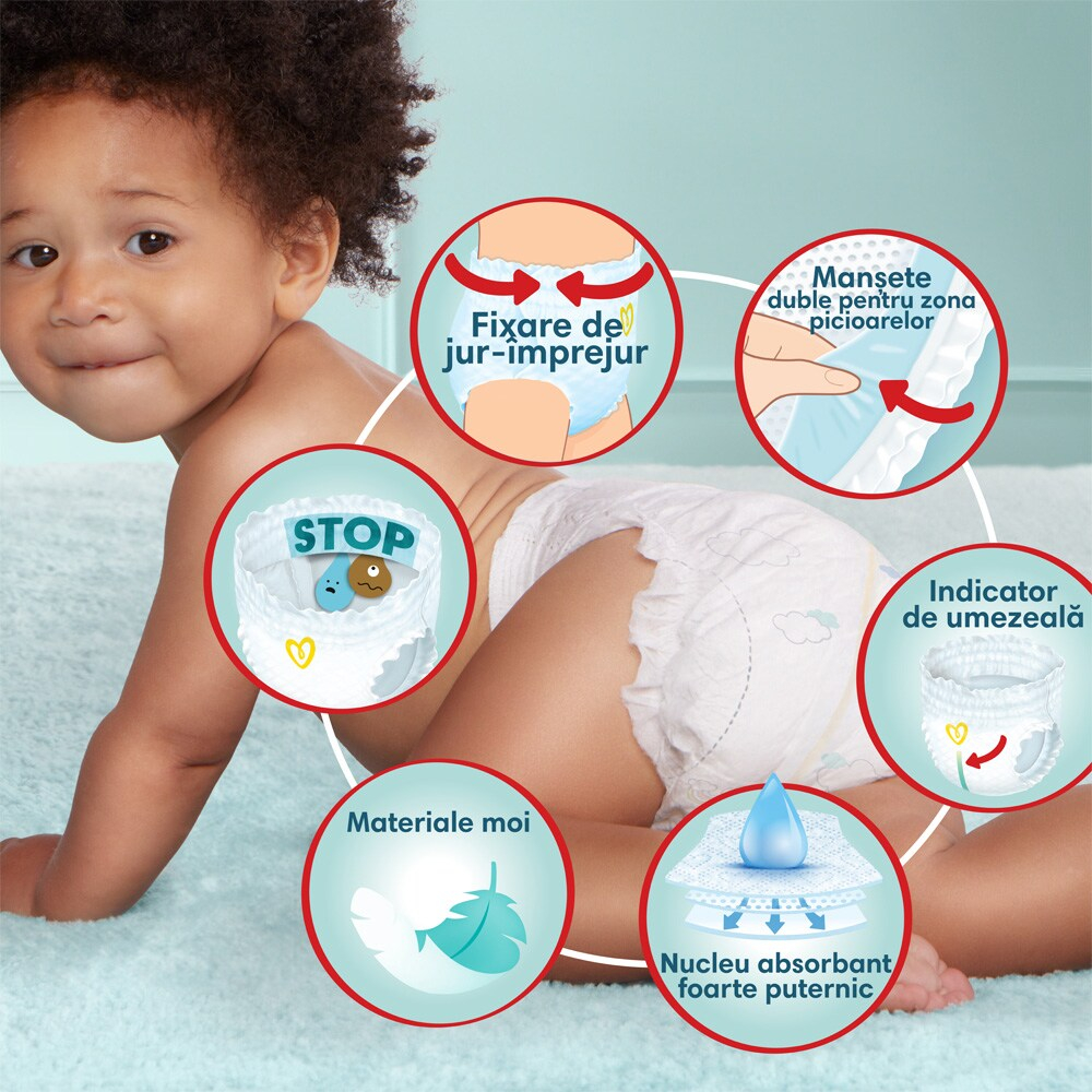 Scutece-chilotel Premium Care Pants Value Pack, marimea 4, 9-15 kg, 38 buc, Pampers [3]