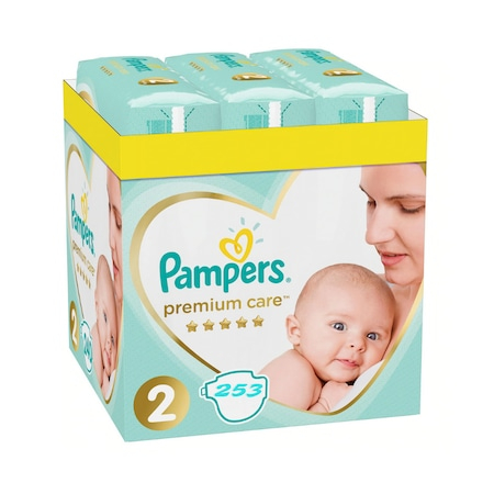 Scutece pentru Copii  Nou Nascuti - PAMPERS Premium Care Big Pack Nr 2, 3-6 kg, 253 buc [5]