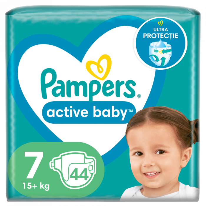 Scutece Pampers Active Baby Jumbo Pack, Marimea 7, 15+ kg, 44 buc [2]