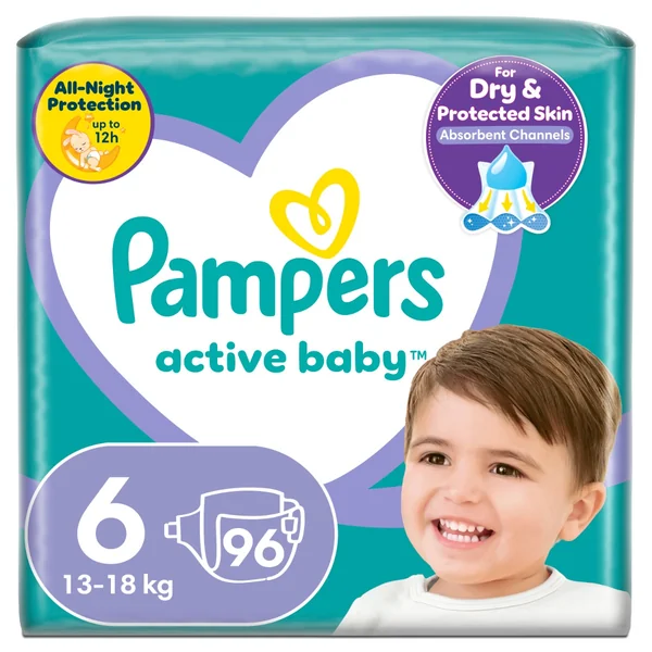 Scutece Pampers Active Baby Mega Box Marimea 6, 13-18 kg, 96 buc / Bax [2]