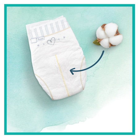 Scutece Pampers Fabricate din Bumbac și Ingrediente pe bază de Plante, Harmonie XXL Box, Marimea 3, 6-10 kg, 180 buc [7]