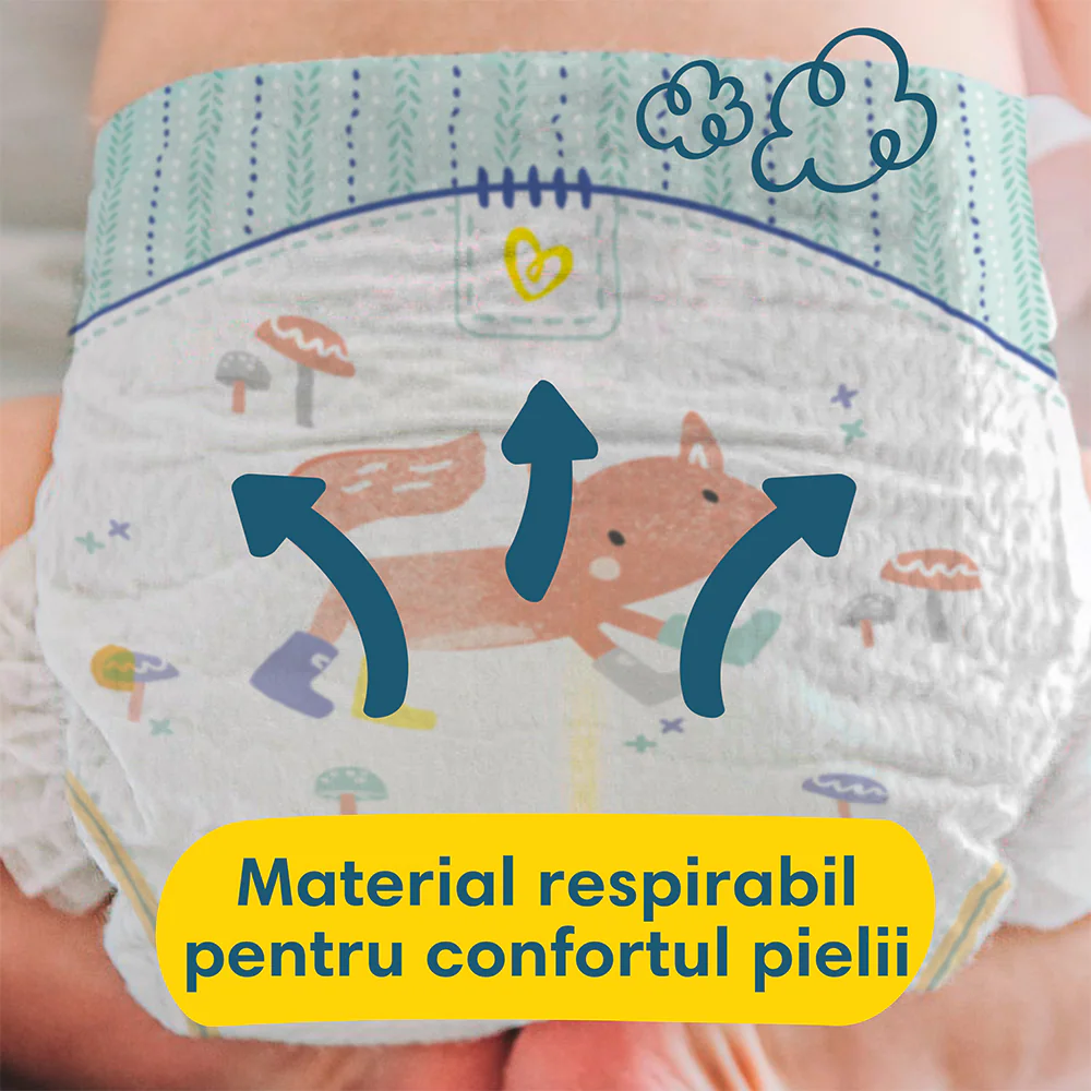 Scutece Pampers Premium Care pentru Nou Nascuti, Absorbtie Instantanee,  Marimea 1, 2-5kg, 52 buc [3]