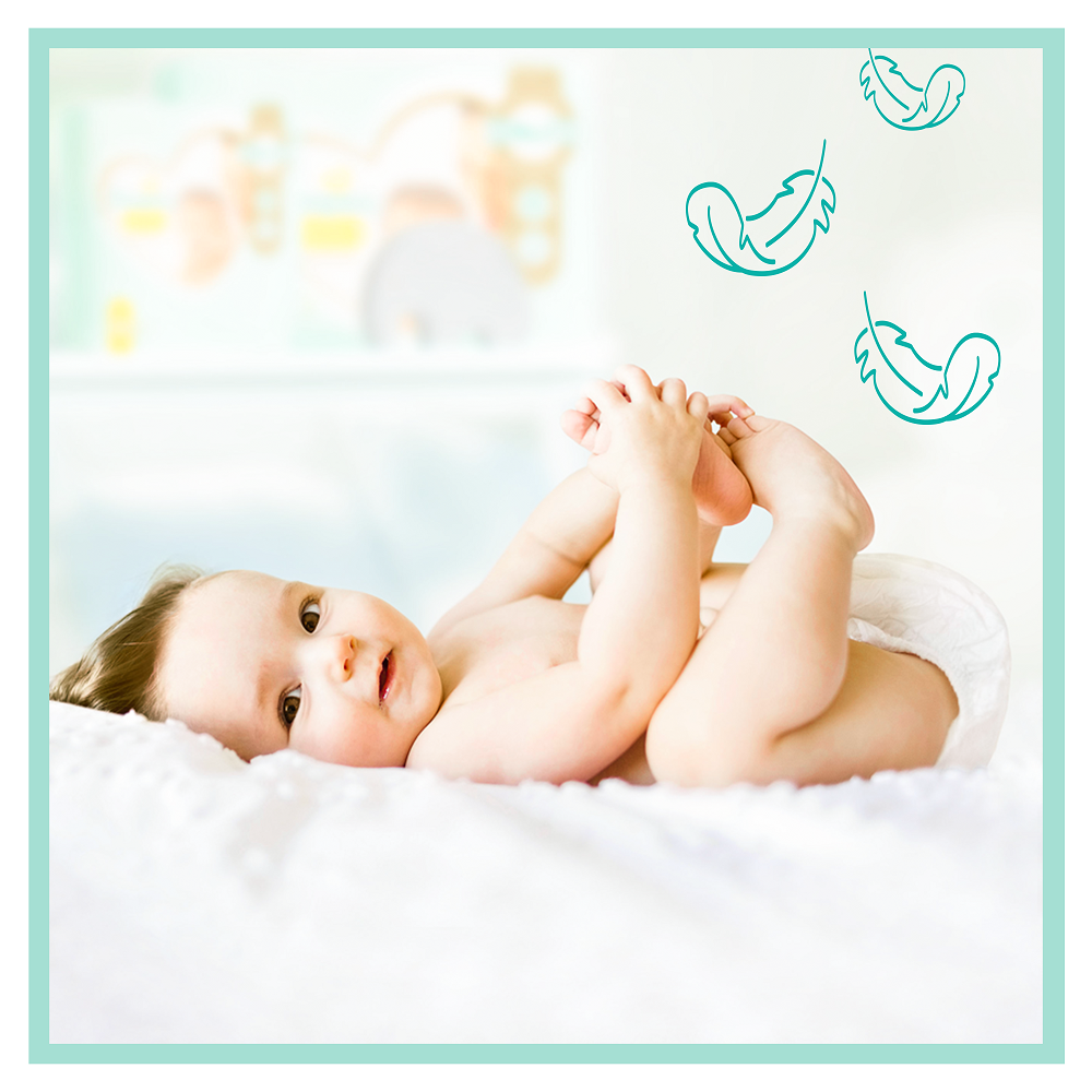 Scutece Pampers Premium Care pentru Nou Nascuti, Absorbtie Instantanee,  Marimea 1, 2-5kg, 52 buc [6]