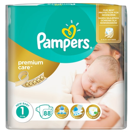 Scutece Pampers Premium Care Value Pack 1 Nou Nascut, 2-5kg, 88 buc [5]