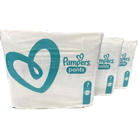 Scutece Pampers Tip Chilotel Numarul 7, capacitate mare de absorbtie, Testat Dermatologic, 17+KG, 111 Buc [1]