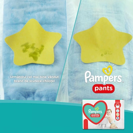 Scutece Pampers Tip Chilotel Numarul 7, capacitate mare de absorbtie, Testat Dermatologic, 17+KG, 37 Buc [7]